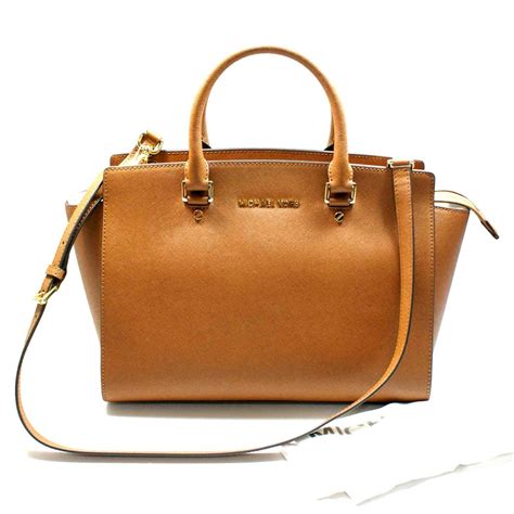 is michael kors selma real leather|are mk bags real leather.